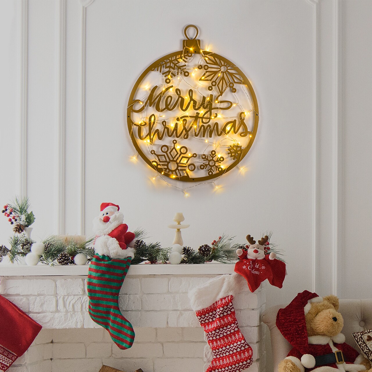 Decoratiune de luminoasa XMASGOLD-030, Tanelorn, 66x63 cm, metal, auriu - imagine 7